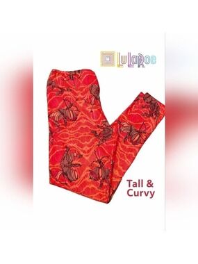 NWT LuLaRoe Tall & Curvy Cupid Leggings Pink Cupid Valentine Cherub Fits 12-18